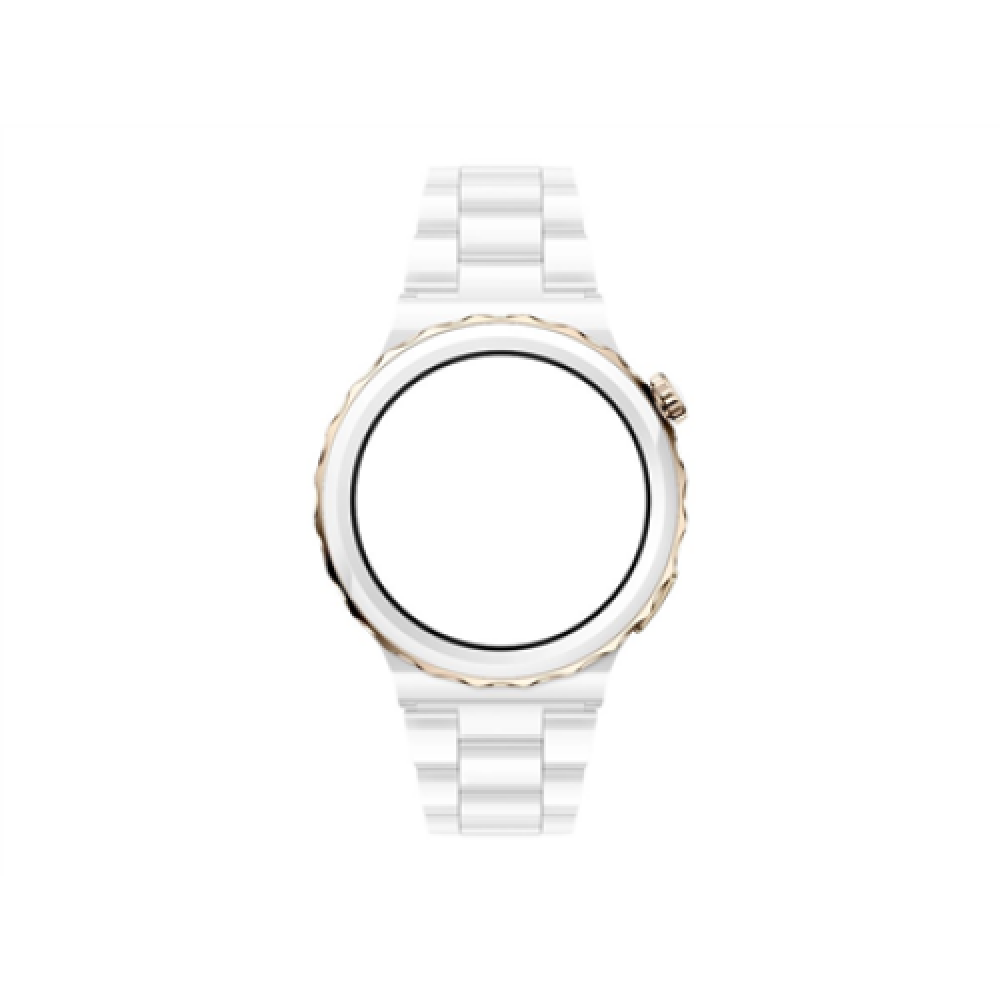 Huawei WATCH GT 3 Pro (43 mm) Smart watch GPS (satellite) AMOLED Touchscreen Activity monitoring 24/7 Waterproof Bluetooth Dustproof, Waterproof White Ceramic Case with White Ceramic Strap, Frigga-B19T