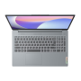 Lenovo IdeaPad Slim 3 15IRU8 , Arctic Grey , 15.6 , TN , FHD , 1920 x 1080 pixels , Intel Processor , U300 , 8 GB , Soldered LPDDR5 , Solid-state drive capacity 128 GB , Intel UHD Graphics , Windows 11 Home in S mode , 802.11ax , Bluetooth version 5.2 , K