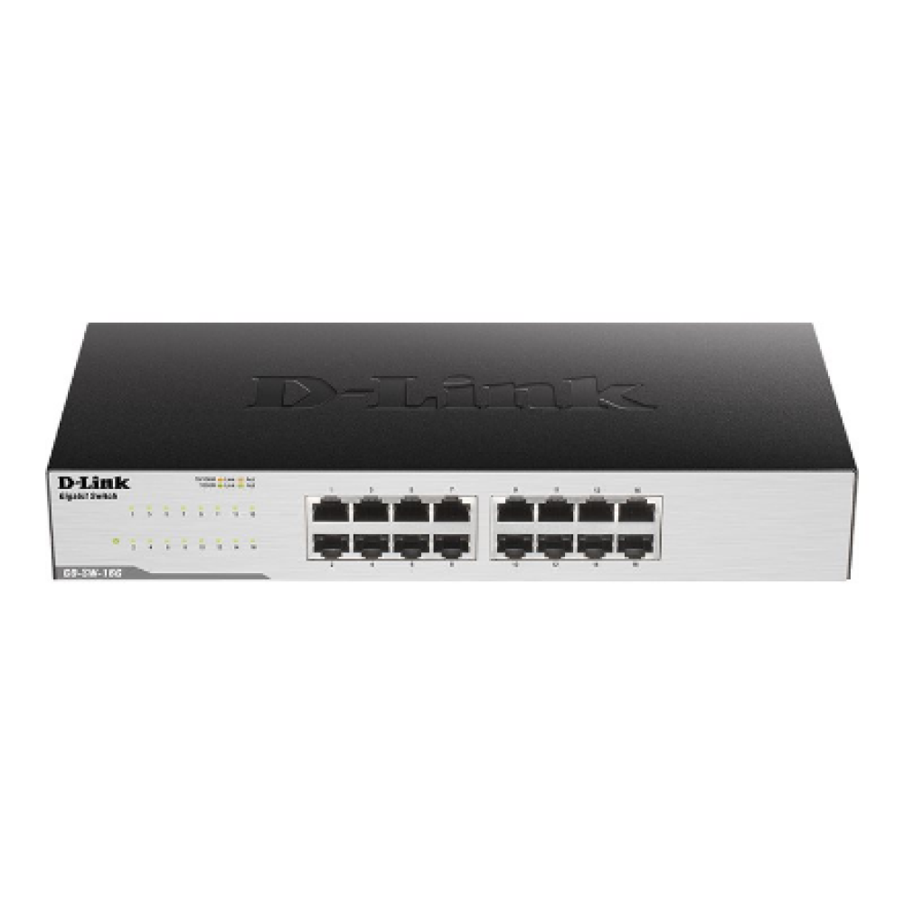 D-Link , 16-Port Gigabit Easy Desktop Switch , GO-SW-16G/E , Unmanaged , Desktop/Rackmountable , 24 month(s)