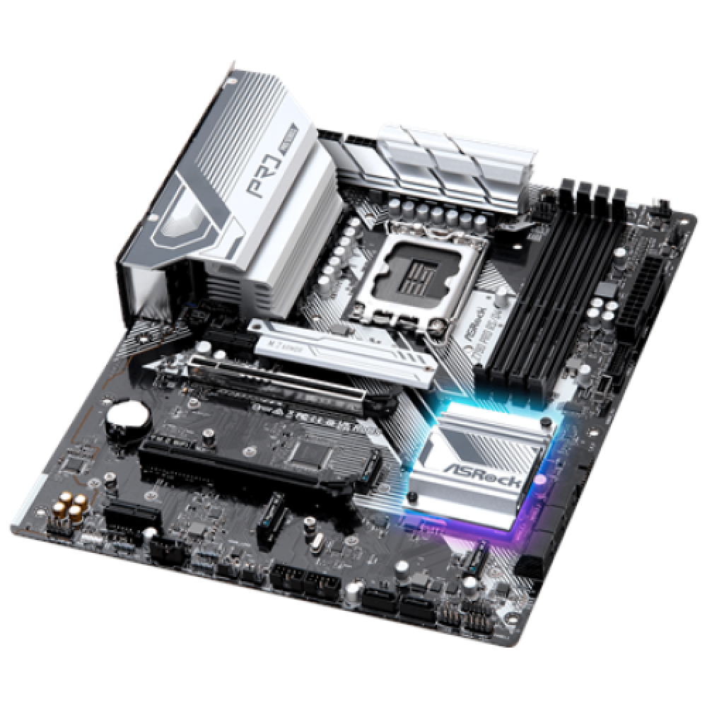 ASRock , Z790 PRO RS/D4 , Processor family Intel , Processor socket LGA1700 , DDR4 DIMM , Memory slots 4 , Supported hard disk drive interfaces SATA, M.2 , Number of SATA connectors 8 , Chipset Intel Z790 , ATX