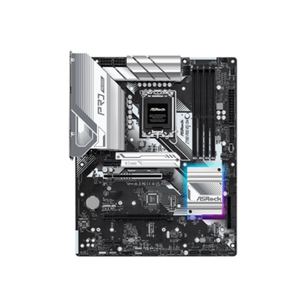 ASRock , Z790 PRO RS/D4 , Processor family Intel , Processor socket LGA1700 , DDR4 DIMM , Memory slots 4 , Supported hard disk drive interfaces SATA, M.2 , Number of SATA connectors 8 , Chipset Intel Z790 , ATX