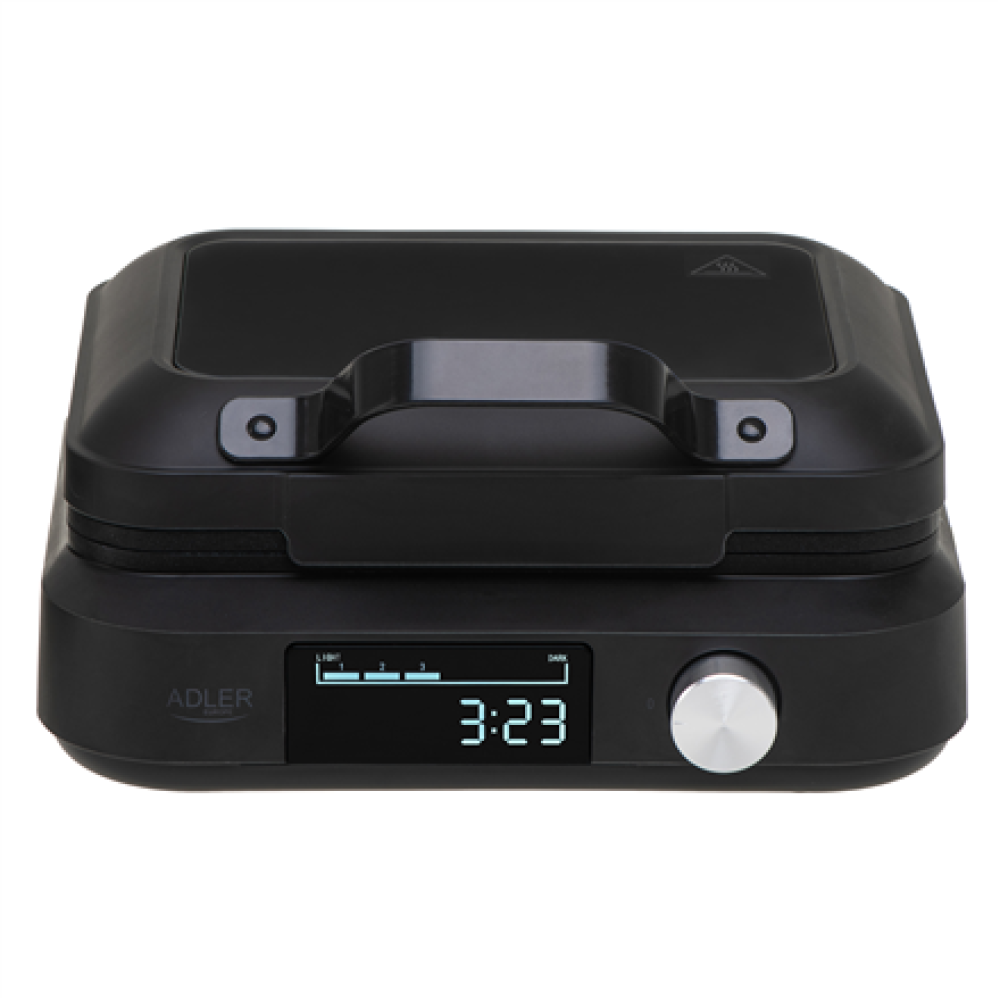 Adler Waffle Maker with LED Display , AD 3087 , 2200 W , Number of pastry 2 , Belgium , Black
