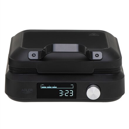 Adler Waffle Maker with LED Display , AD 3087 , 2200 W , Number of pastry 2 , Belgium , Black