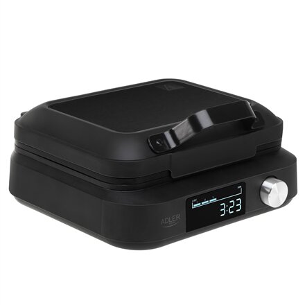 Adler Waffle Maker with LED Display , AD 3087 , 2200 W , Number of pastry 2 , Belgium , Black