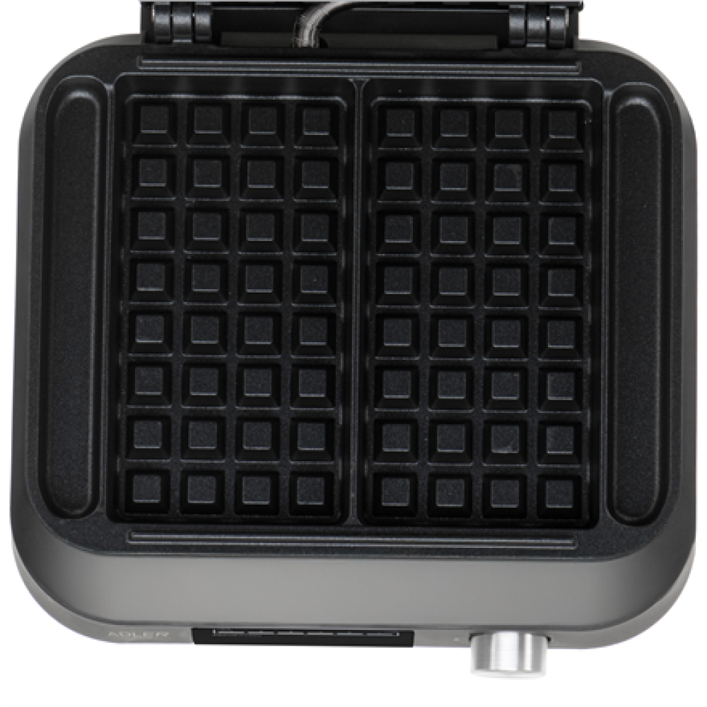 Adler Waffle Maker with LED Display , AD 3087 , 2200 W , Number of pastry 2 , Belgium , Black