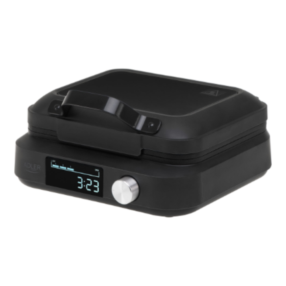 Adler Waffle Maker with LED Display , AD 3087 , 2200 W , Number of pastry 2 , Belgium , Black