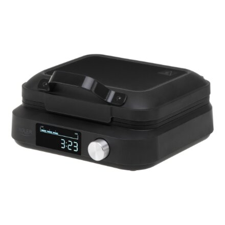 Adler Waffle Maker with LED Display , AD 3087 , 2200 W , Number of pastry 2 , Belgium , Black
