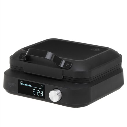Adler Waffle Maker with LED Display , AD 3087 , 2200 W , Number of pastry 2 , Belgium , Black