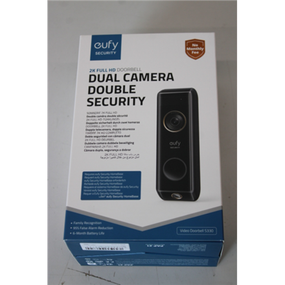SALE OUT. Anker Eufy Doorbell 2 Pro, Black , Anker Eufy Doorbell 2 Pro , UNPACKED, SCRATCHED TOP