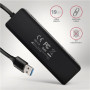 AXAGON Travel four-port USB-A 5Gbps hub , HUE-C1A