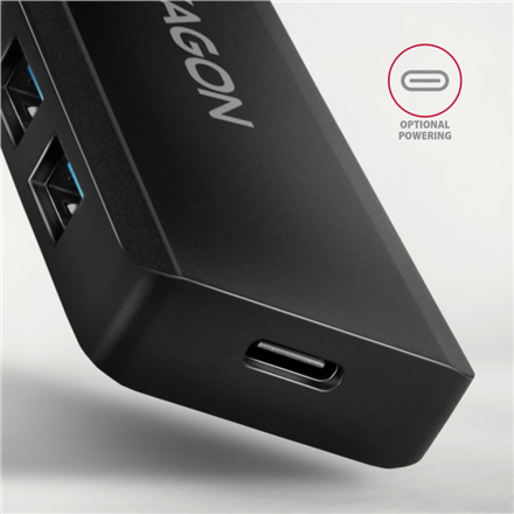 AXAGON Travel four-port USB-A 5Gbps hub , HUE-C1A