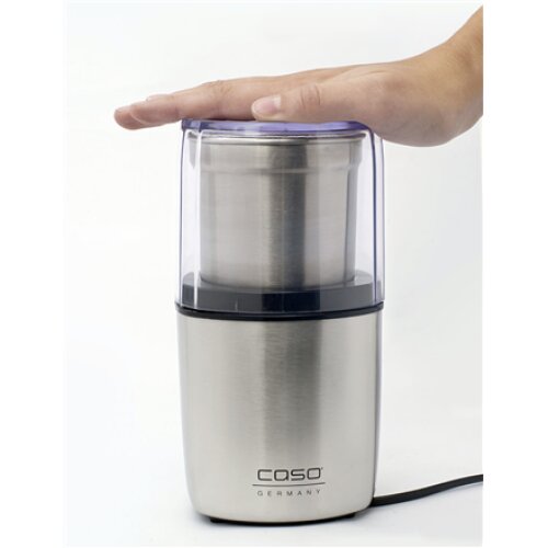 Caso , Electric coffee grinder , 1830 , 200 W W , Coffee beans capacity 90 g , Lid safety switch , Number of cups 8 pc(s) , Pulse function , Stainless steel