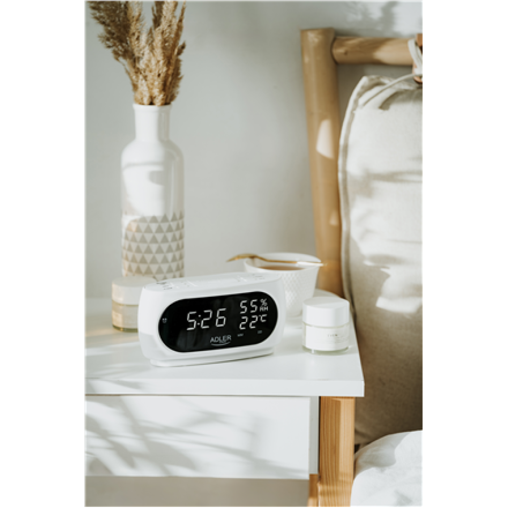 Adler LED clock with thermometer , AD 1186
