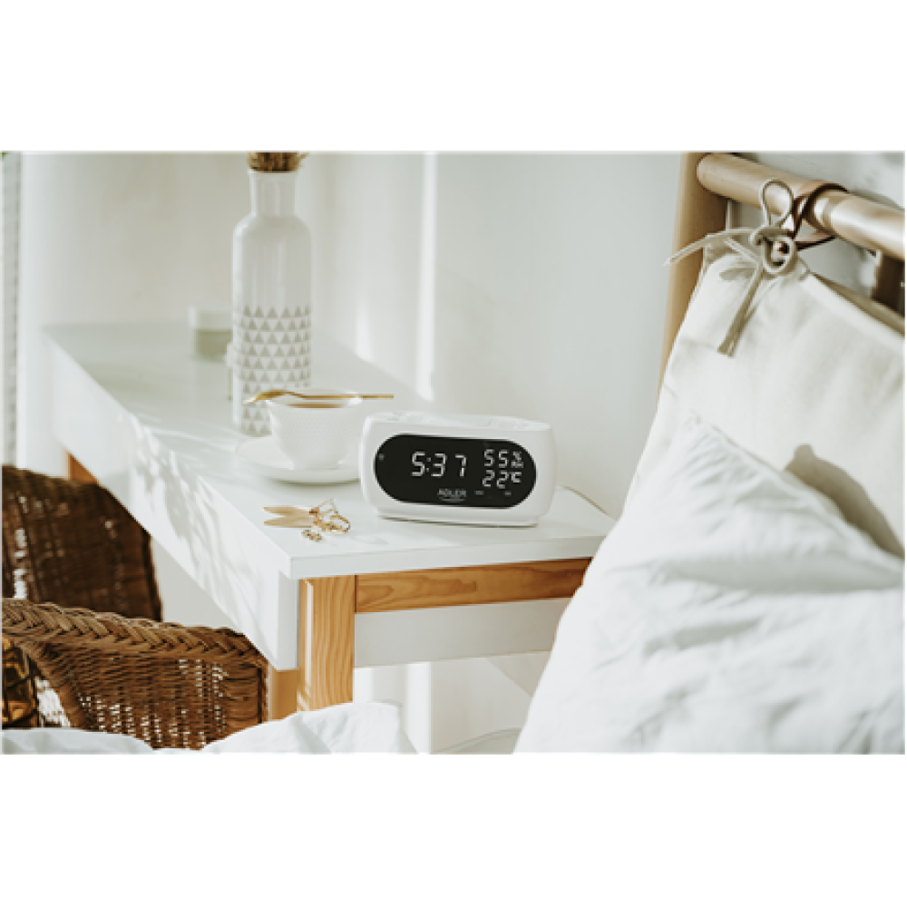 Adler LED clock with thermometer , AD 1186
