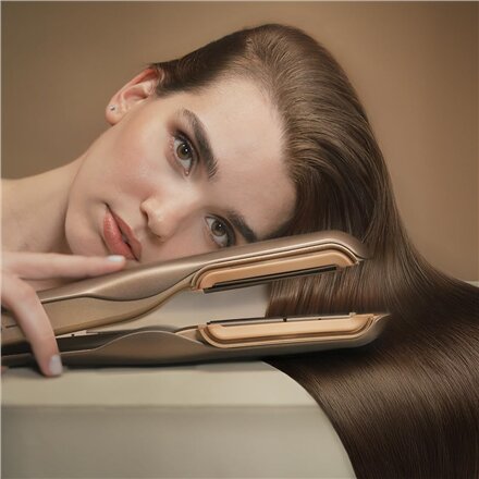 Cecotec Air Straightener , AirLisse 2in1 ForceDry Champagne , Ceramic heating system , Number of heating levels 4 , 1000 W , Beige