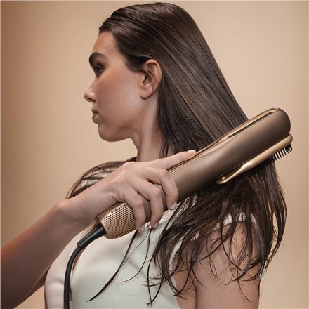 Cecotec Air Straightener , AirLisse 2in1 ForceDry Champagne , Ceramic heating system , Number of heating levels 4 , 1000 W , Beige