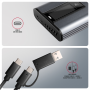 AXAGON External USB-C 10Gbps metal box with info display for M.2 NVMe and SATA SSD , EEM2-SD2