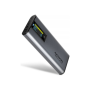 AXAGON External USB-C 10Gbps metal box with info display for M.2 NVMe and SATA SSD , EEM2-SD2