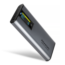 AXAGON External USB-C 10Gbps metal box with info display for M.2 NVMe and SATA SSD , EEM2-SD2