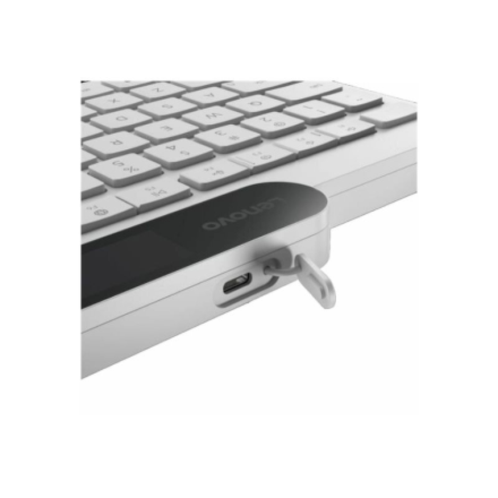 Lenovo 800 Self-Charging Bluetooth Keyboard-US English , Keyboard , Bluetooth , US English , White