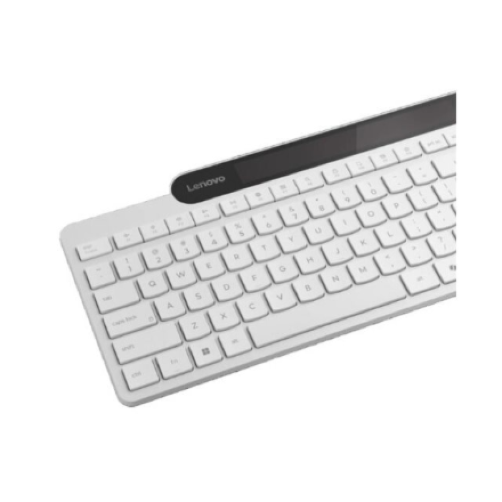 Lenovo 800 Self-Charging Bluetooth Keyboard-US English , Keyboard , Bluetooth , US English , White