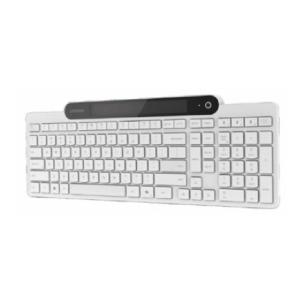 Lenovo 800 Self-Charging Bluetooth Keyboard-US English , Keyboard , Bluetooth , US English , White