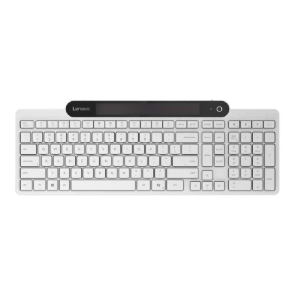 Lenovo 800 Self-Charging Bluetooth Keyboard-US English , Keyboard , Bluetooth , US English , White