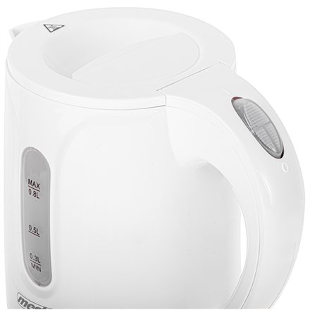 Mesko , Kettle , MS 1376 , Electric , 850 W , 0.8 L , Plastic , 360° rotational base , White