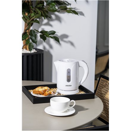Mesko , Kettle , MS 1376 , Electric , 850 W , 0.8 L , Plastic , 360° rotational base , White