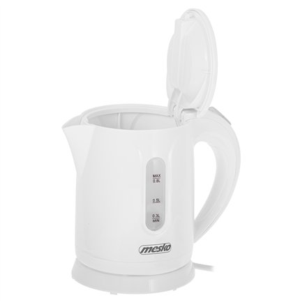 Mesko , Kettle , MS 1376 , Electric , 850 W , 0.8 L , Plastic , 360° rotational base , White