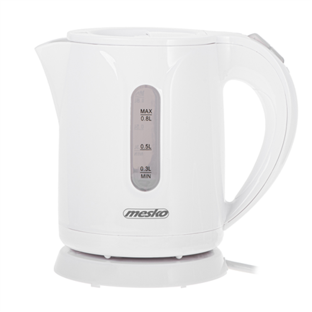 Mesko Kettle , MS 1376 , Electric , 850 W , 0.8 L , Plastic , 360° rotational base , White