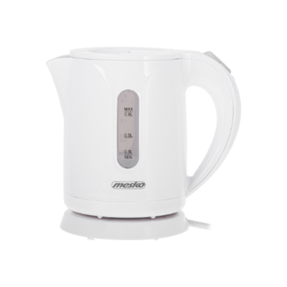 Mesko , Kettle , MS 1376 , Electric , 850 W , 0.8 L , Plastic , 360° rotational base , White