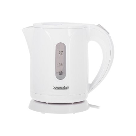 Mesko , Kettle , MS 1376 , Electric , 850 W , 0.8 L , Plastic , 360° rotational base , White