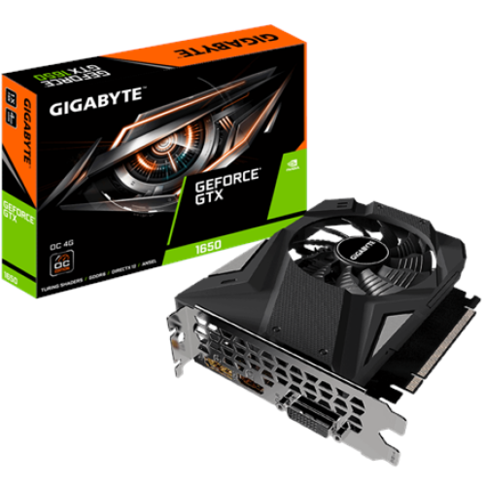 Gigabyte GV-N1656OC-4GD NVIDIA 4 GB GeForce GTX 1650 GDDR6 PCI-E 3.0 x 16 Processor frequency 1635 MHz DVI-D ports quantity 1 HDMI ports quantity 1 Memory clock speed 12000 MHz
