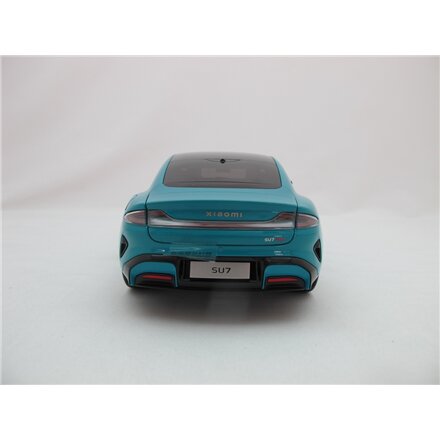 Xiaomi SU7 1:18 Die-cast Model Car , Aqua Blue , Zinc alloy, ABS, SAN and PVC