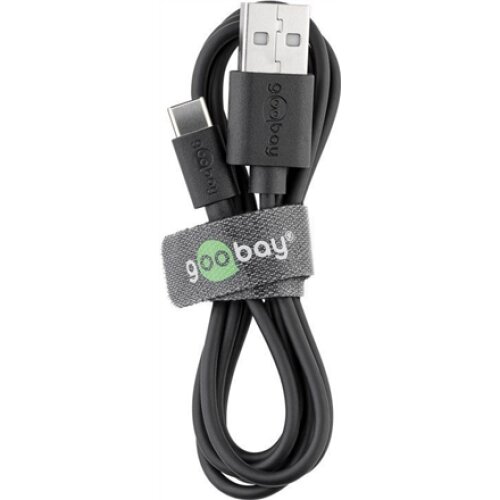 Goobay 59122 USB 2.0 cable (USB-C™ to USB A), black , Goobay , USB-C to USB-A