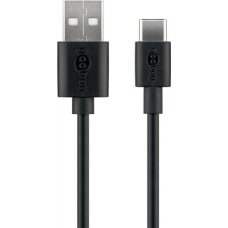 Goobay 59122 USB 2.0 cable (USB-C™ to USB A), black , Goobay , USB-C to USB-A