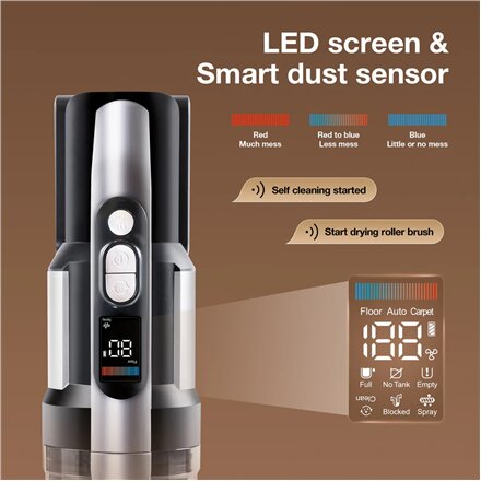 Jimmy , Vacuum cleaner and washer , PW11 , Cordless operating , Washing function , 400 W , 21.6 V , Operating time (max) 75 min , Black/Silver , Warranty 24 month(s)