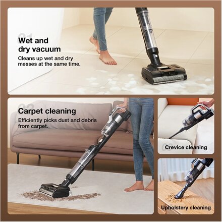 Jimmy , Vacuum cleaner and washer , PW11 , Cordless operating , Washing function , 400 W , 21.6 V , Operating time (max) 75 min , Black/Silver , Warranty 24 month(s)