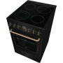 Gorenje Cooker , GECS5B70CLB , Hob type Vitroceramic , Oven type Electric , Black , Width 50 cm , Depth 59.4 cm , Energy efficiency class A , 70 L