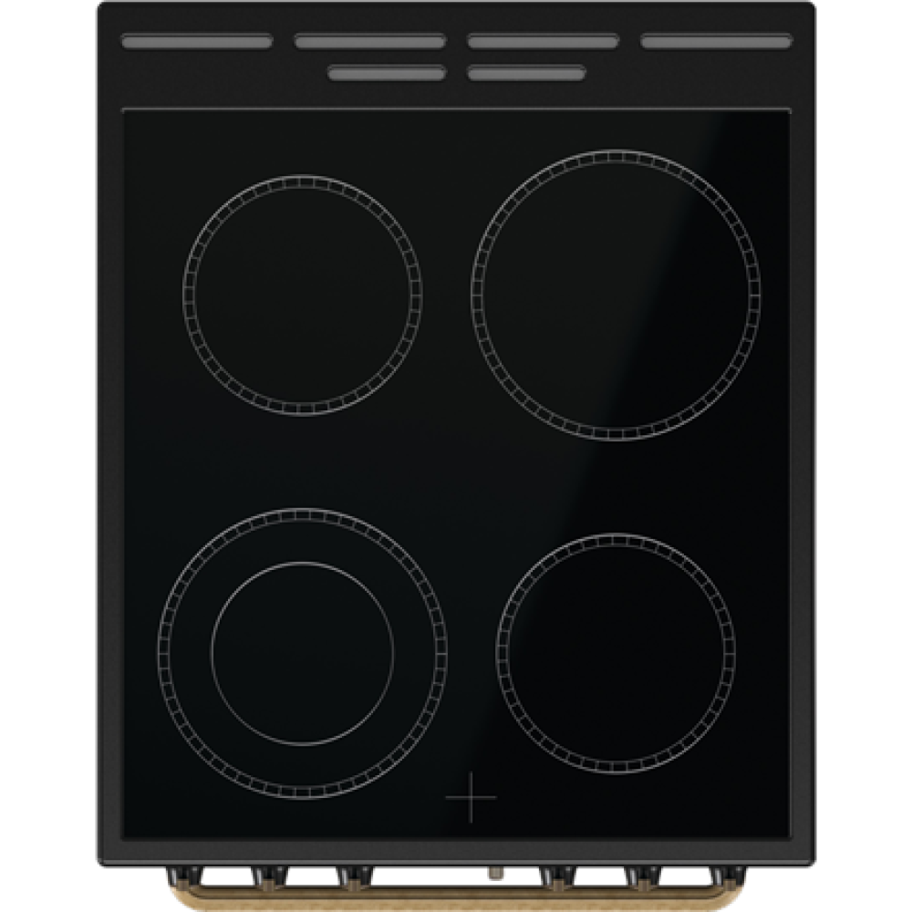 Gorenje Cooker , GECS5B70CLB , Hob type Vitroceramic , Oven type Electric , Black , Width 50 cm , Depth 59.4 cm , 70 L
