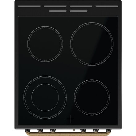 Gorenje Cooker , GECS5B70CLB , Hob type Vitroceramic , Oven type Electric , Black , Width 50 cm , Depth 59.4 cm , Energy efficiency class A , 70 L