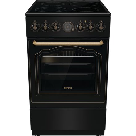 Gorenje Cooker , GECS5B70CLB , Hob type Vitroceramic , Oven type Electric , Black , Width 50 cm , Depth 59.4 cm , Energy efficiency class A , 70 L