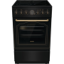 Gorenje Cooker , GECS5B70CLB , Hob type Vitroceramic , Oven type Electric , Black , Width 50 cm , Depth 59.4 cm , 70 L