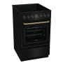 Gorenje Cooker , GECS5B70CLB , Hob type Vitroceramic , Oven type Electric , Black , Width 50 cm , Depth 59.4 cm , 70 L