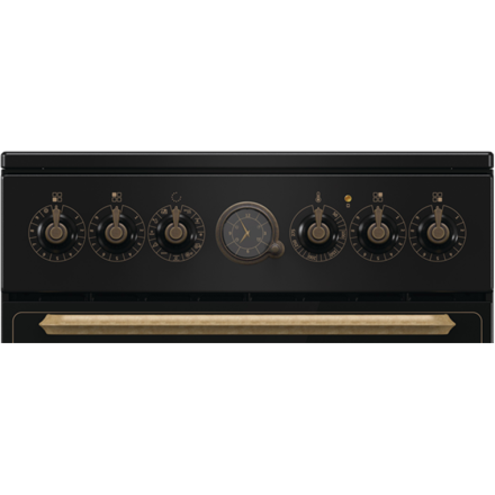 Gorenje Cooker , GECS5B70CLB , Hob type Vitroceramic , Oven type Electric , Black , Width 50 cm , Depth 59.4 cm , 70 L