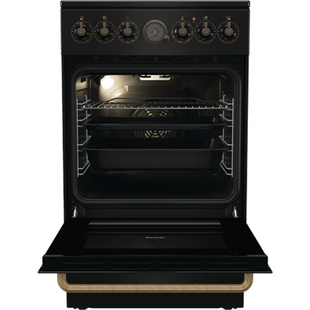 Gorenje Cooker , GECS5B70CLB , Hob type Vitroceramic , Oven type Electric , Black , Width 50 cm , Depth 59.4 cm , Energy efficiency class A , 70 L