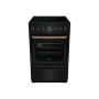 Gorenje Cooker , GECS5B70CLB , Hob type Vitroceramic , Oven type Electric , Black , Width 50 cm , Depth 59.4 cm , Energy efficiency class A , 70 L
