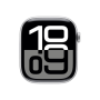 Apple Watch Series 10 , Smart watch , GPS (satellite) , Always-On Retina display , 46mm , Waterproof , Silver