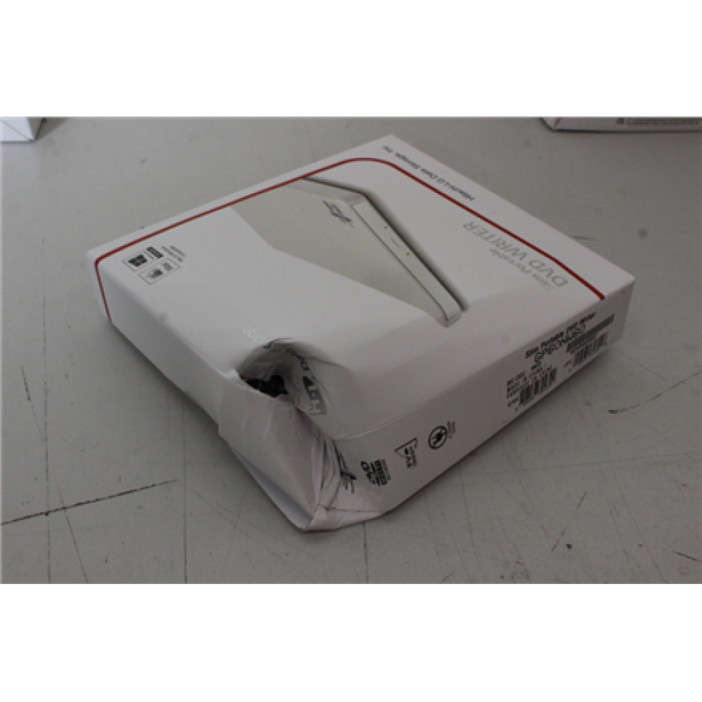 H.L Data Storage , Ultra Slim Portable DVD-Writer , GP60NW60 , Interface USB 2.0 , DVD±R/RW , CD read speed 24 x , CD write speed 24 x , White , DAMAGED PACKAGING Desktop/Notebook